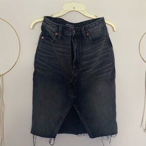 NWOT Abercrombie black denim skirt sz 27 (4)
